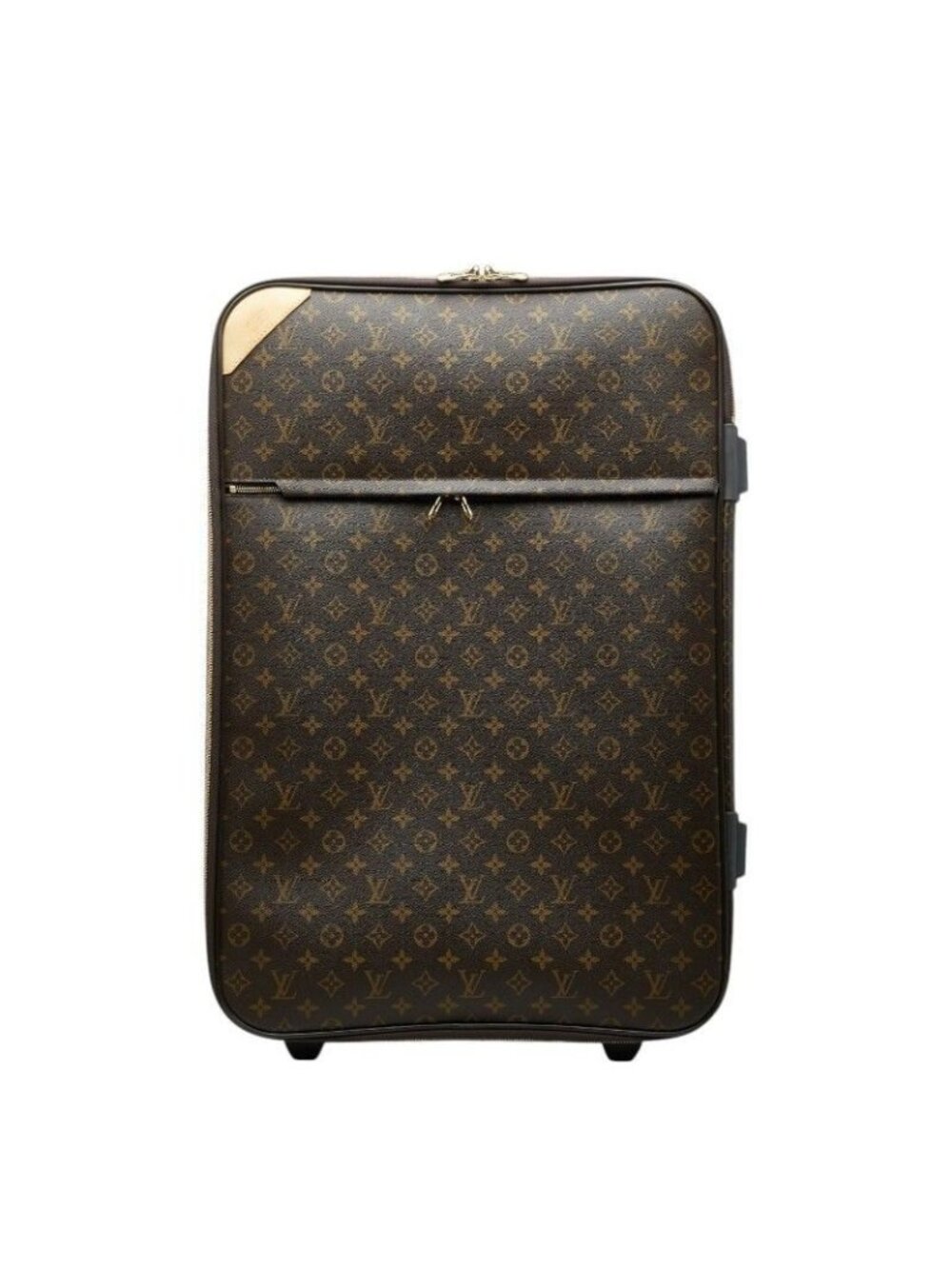 Louis Vuitton Monogram Pegase 65 Travel Bag Suit Case Brown Leather